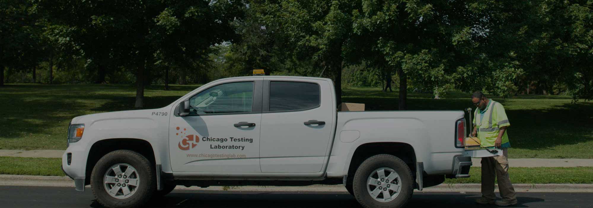Chicago Testing Laboratory truck.